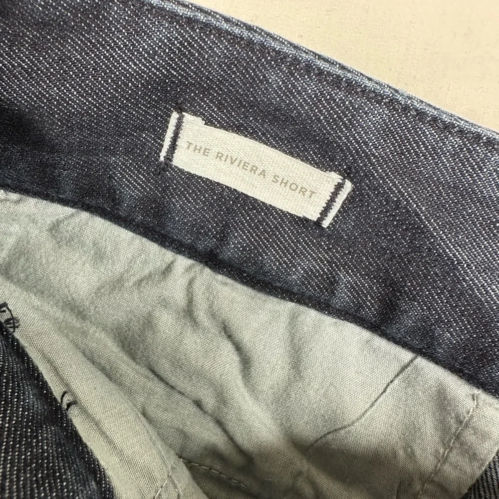 Ann Taylor LOFT SZ 2 Rivera‎ Jean Shorts Low-Rise Pockets Dark Wash Zip-Fly Blue